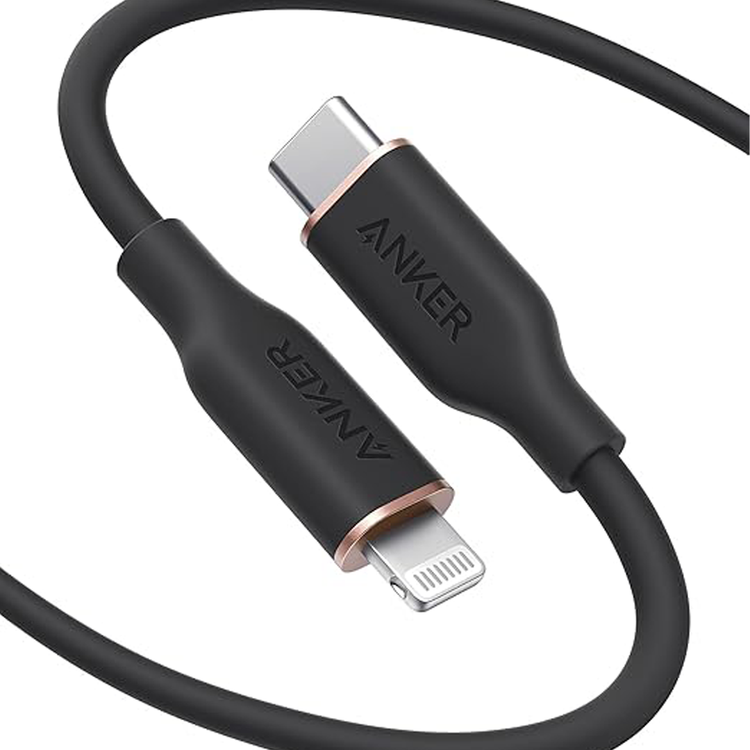 کابل تبدیل USB-C به Lightning انکر Anker مدل Power Line III Flow A8662