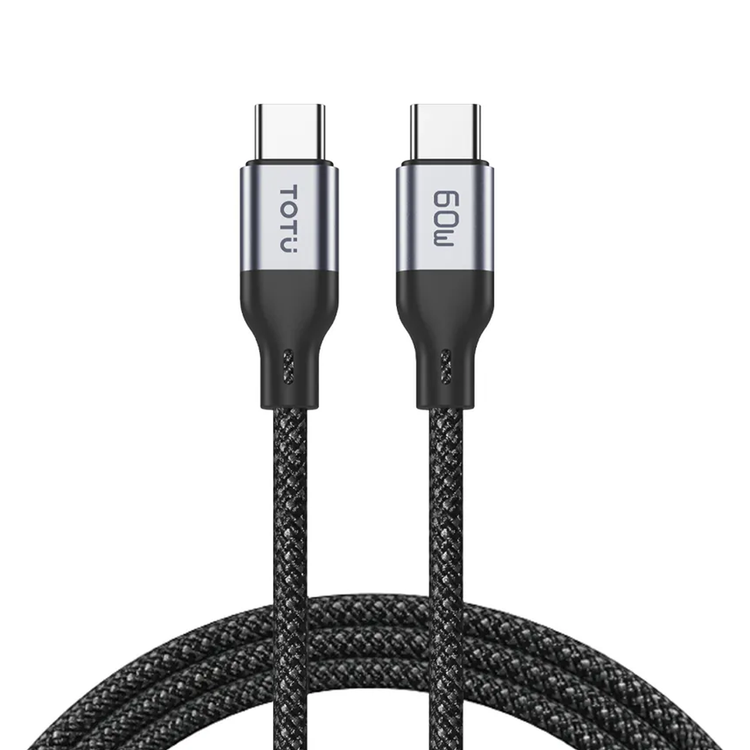 کابل شارژر USB-C to USB-C توتو (TOTU) مدل CB-6-CC-B 60w یک متری