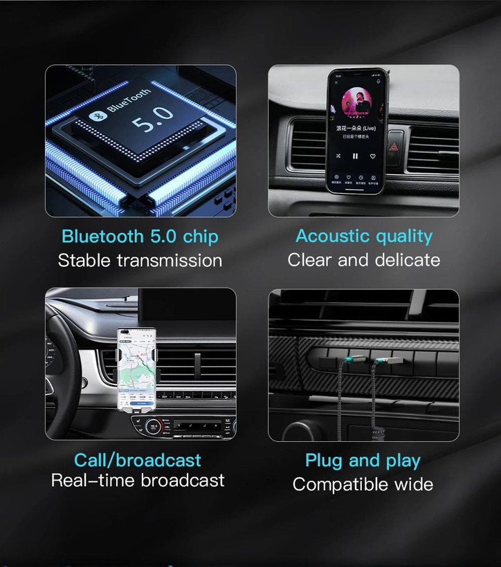 دانگل بلوتوث صوتی TOTU Bluetooth 5.0 Audio Adapter مدل AD-10