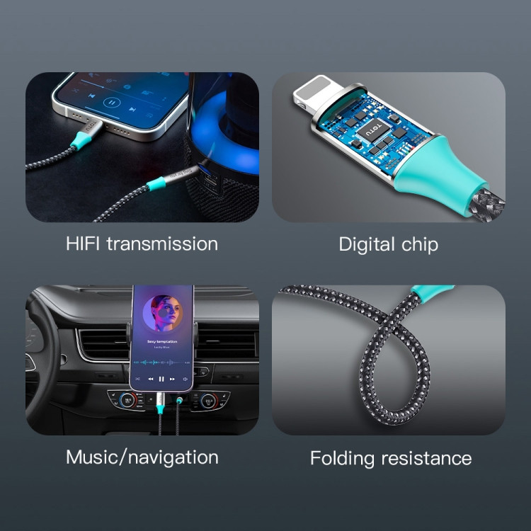 کابل تبدیل USB Type-c به AUX 3.5 میلی متری TOTU مدل AD-8