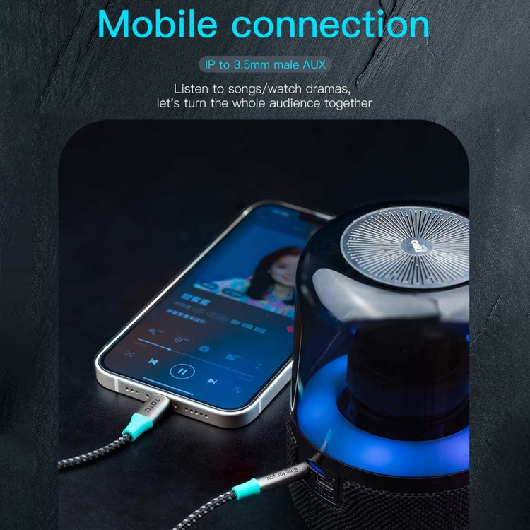 کابل تبدیل USB Type-c به AUX 3.5 میلی متری TOTU مدل AD-8