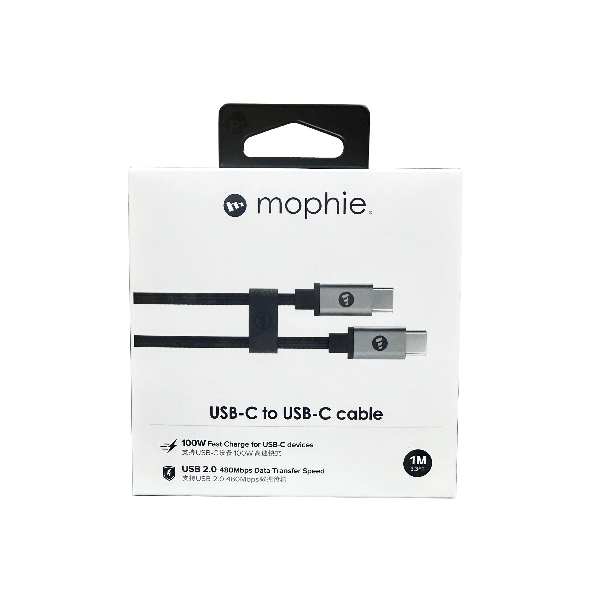 کابل شارژ و انتقال داده USB-C به USB-C موفی (mophie) - ۱ متر