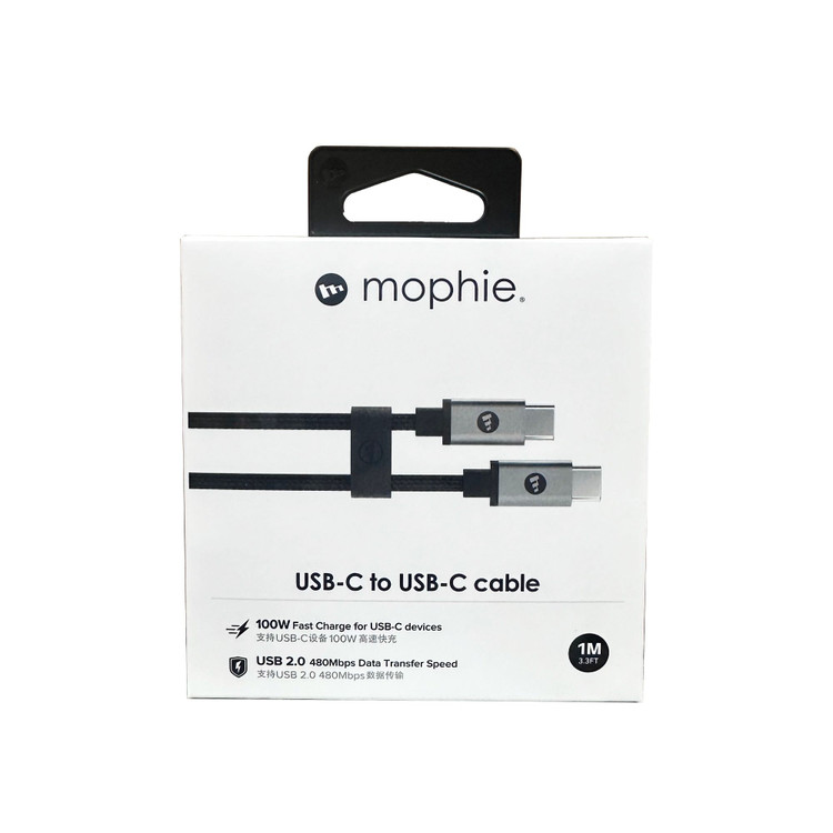 کابل شارژ و انتقال داده USB-C به USB-C موفی (mophie) - ۱ متر