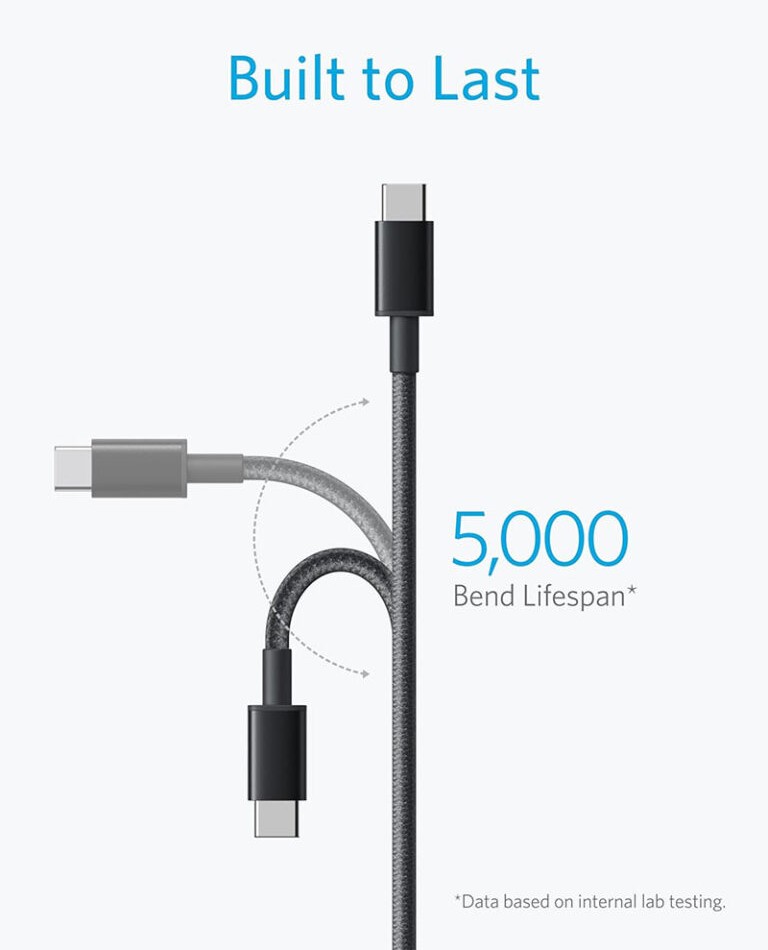 کابل تایپ-سی انکر Anker USB-C to USB-C Cable Type-C 60W Fast Charging Cable 1M مدل A8752