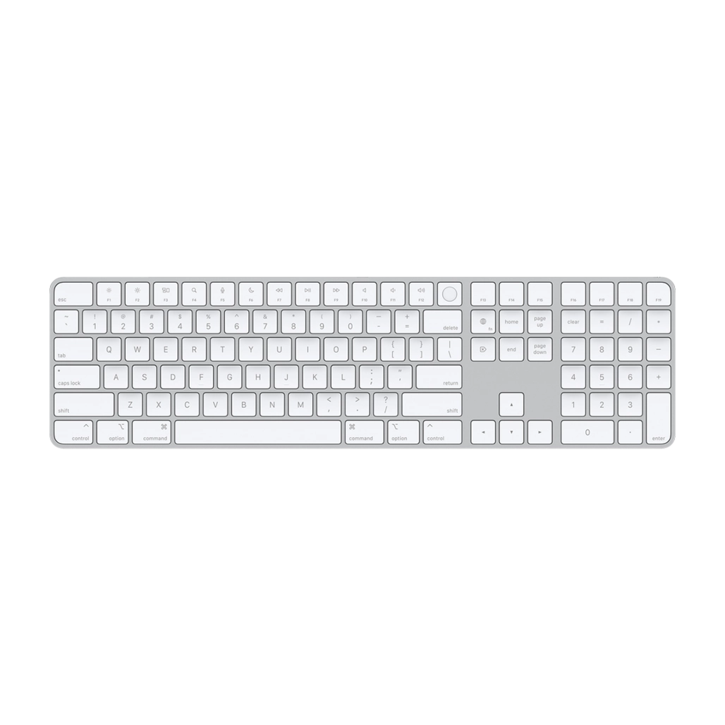 مجیک کیبورد نامریک با تاچ آیدی کامپیوترهای مک اپل سفید USB-C