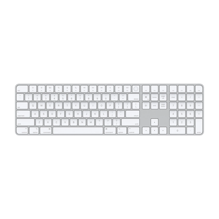 مجیک کیبورد نامریک با تاچ آیدی کامپیوترهای مک اپل سفید USB-C