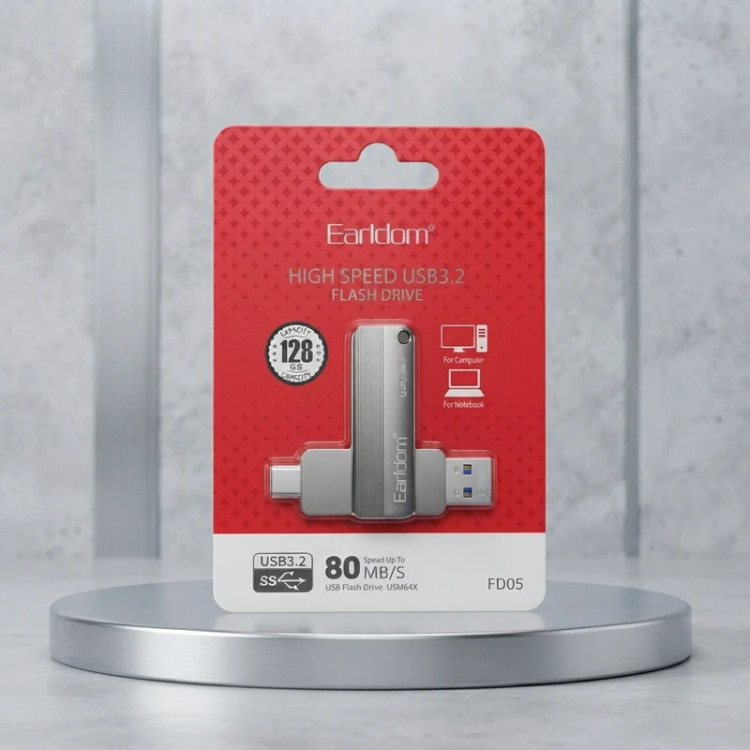 فلش مموری ارلدام مدل FD05 ظرفیت 128 گیگابایت USB-3.2